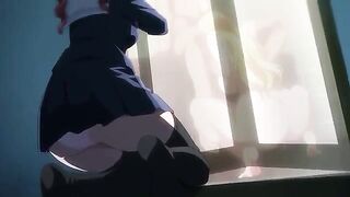 Manga stepsister with anal beads gets drilled by brother in class