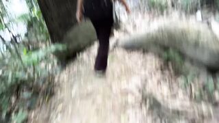 Stepsister rides my penis in a river in the Colombian jungle