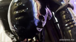 My fresh rubberdoll T2, choking on rod - Alex Latex