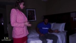 Large tit mother I'd like to fuck receptionist banged by three massive angry ebony knobs: DAP, DPVA, butt to twat, piddle drinking and cum face