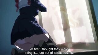 Blond and redhead manga stepsisters are their brother's sex slaves