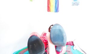 JOI - Wife fulfills your dream in latex and boots