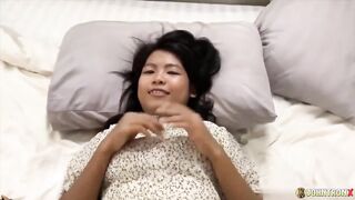 Johntronx - Cute Oriental Amateur in a White Costume Gets Fucked Hard