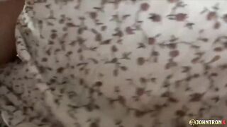 Johntronx - Cute Oriental Amateur in a White Costume Gets Fucked Hard