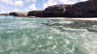 In nature's garb mother I'd like to fuck Swimming with Anal Plug Underwater