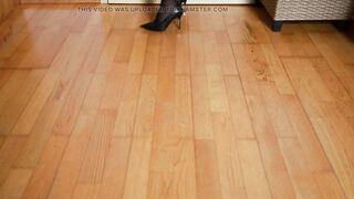 High Heels on Wooden Floor - Sharp Heel Clicks & Slow Walking Asmr
