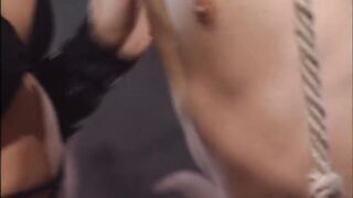 2 Pretty Lesbo Mistresses Lick and Masturbate Their Vagina in Front of a Lascivious Serf