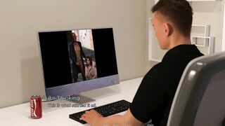 The East Block: Pair Does Web Webcam Show Ended with Jealousy and Throat Full with Cum - Movie scene 39