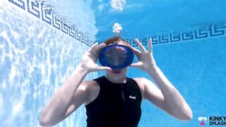 Underwater Wetsuit & Mask Fetish Filling, Bubbles & Breath Control