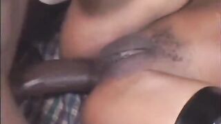 Hawt ebony small rimming in the bedroom...cum in throat