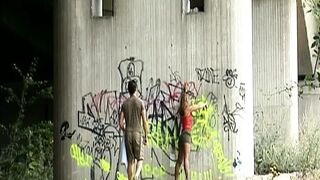 Golden-haired German mother I'd like to fuck with Large Butt Gets Anal Pounded Outdoors