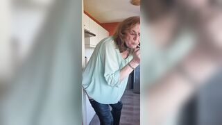 Enjoying my sex-toy whilst smokin'