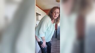 Enjoying my sex-toy whilst smokin'