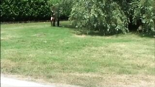 Large breasts red hair trans woman on the large cock