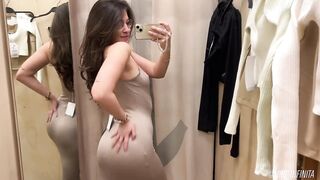 Tiny Playgirl Miki Infinita Undressed in Public Changing Room