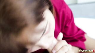 JohnTronX - Hawt Thai cutie in a red suit sucks and rides my weenie