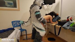 Kitty Hotty Being Slaver With Her Spouse and This chab End Up Screwing Her - Maho & Xytan