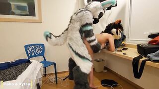 Kitty Hotty Being Slaver With Her Spouse and This chab End Up Screwing Her - Maho & Xytan