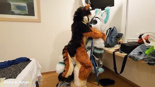 Kitty Hotty Being Slaver With Her Spouse and This chab End Up Screwing Her - Maho & Xytan