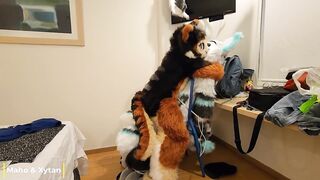 Kitty Hotty Being Slaver With Her Spouse and This chab End Up Screwing Her - Maho & Xytan