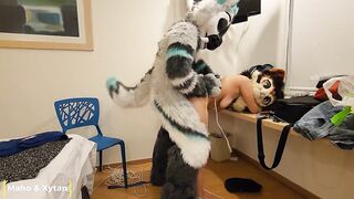 Kitty Hotty Being Slaver With Her Spouse and This chab End Up Screwing Her - Maho & Xytan