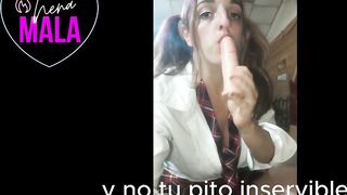 SPH CORDOBESA .colegiala en tacos altos humilla a su novio por micropene.