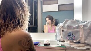 Hawt Lalin girl Nymph Bangs Behind the Scenes 'coz This babe's So Lascivious for Large White Penis