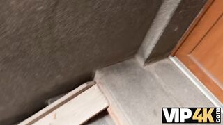 VIP4K. This chab wasn't giving her BIGGEST MELONS any fun, so that babe decided to bang a stranger right in front of him