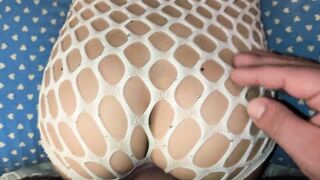 Tiptoe rubbing behind my stepsister's virgin vagina for the 1st time