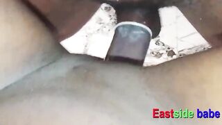 Afro black creampie twat drilled Ebony knob