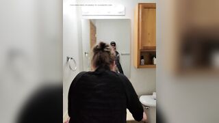 Sneaky Sex with Excited Wife in the Washroom After Party