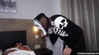 Hard Anal and Enormous Squirting with Biggest Chris Diamond's Wang