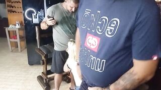 Got Face Drilled by Boyfriend and His Most excellent Ally