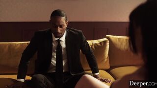 Deeper. BBC-Hungry Little Puck Demands To Be Banged Hard In Coarse Vigour Play