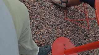 Thick Black Haunches N big beautiful woman Aged Feet with Chunky Moist Yellow Toes