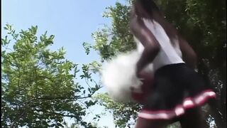 Outdoor Ebony on Ebony Bang for a Wonderful Round Booty