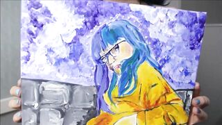 cute aussie gal painting bare on webcam! & shower show!