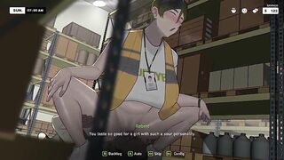 U ask your girlfriend for a favour to make your co-worker to not bother u at work.