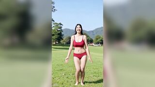 woman all exposed being cheerful ai movie