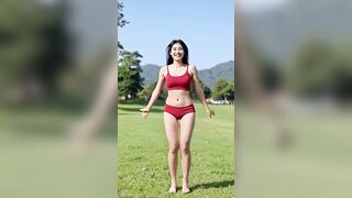 woman all exposed being cheerful ai movie