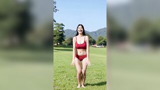 woman all exposed being cheerful ai movie