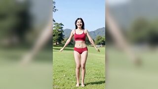 woman all exposed being cheerful ai movie