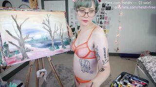 In nature's garb landscape painting stream