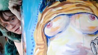 A very nasty self portrait painting