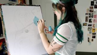 A very nasty self portrait painting