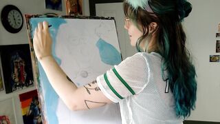 A very nasty self portrait painting