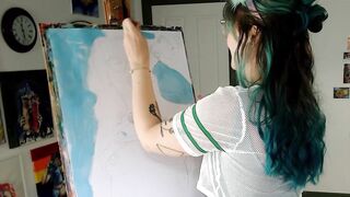 A very nasty self portrait painting