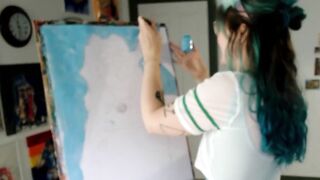 A very nasty self portrait painting