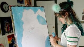 A very nasty self portrait painting