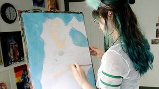 A very nasty self portrait painting